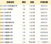 AMC10競賽50小時小班課，實現(xiàn)彎道超車！